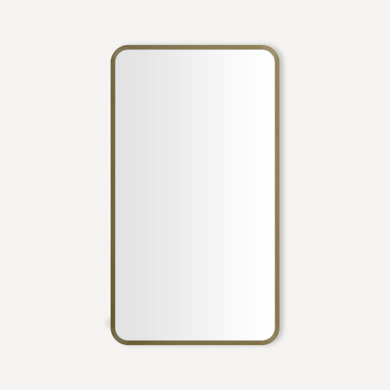 Craft Series Wall Mirror, 34.25" H x 19.25" W, Aged Brass