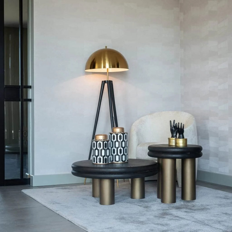 Macaron Solid Wood Top Coffee Table