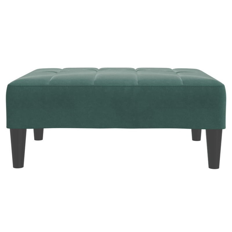 Ebern Designs Footstool 30.3"X21.7"X12.2", Velvet, Dark Green