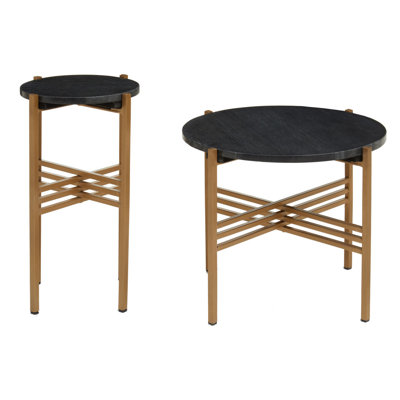 Kleber Pedestal Side Table Set