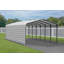 Abri d'auto en acier avec 1 paroi latérale, 12 x 29 x 7-100015437