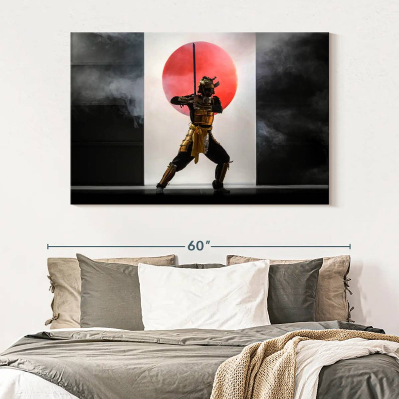 Leisha Samurai Fighting Stance, 34" H x 51" W