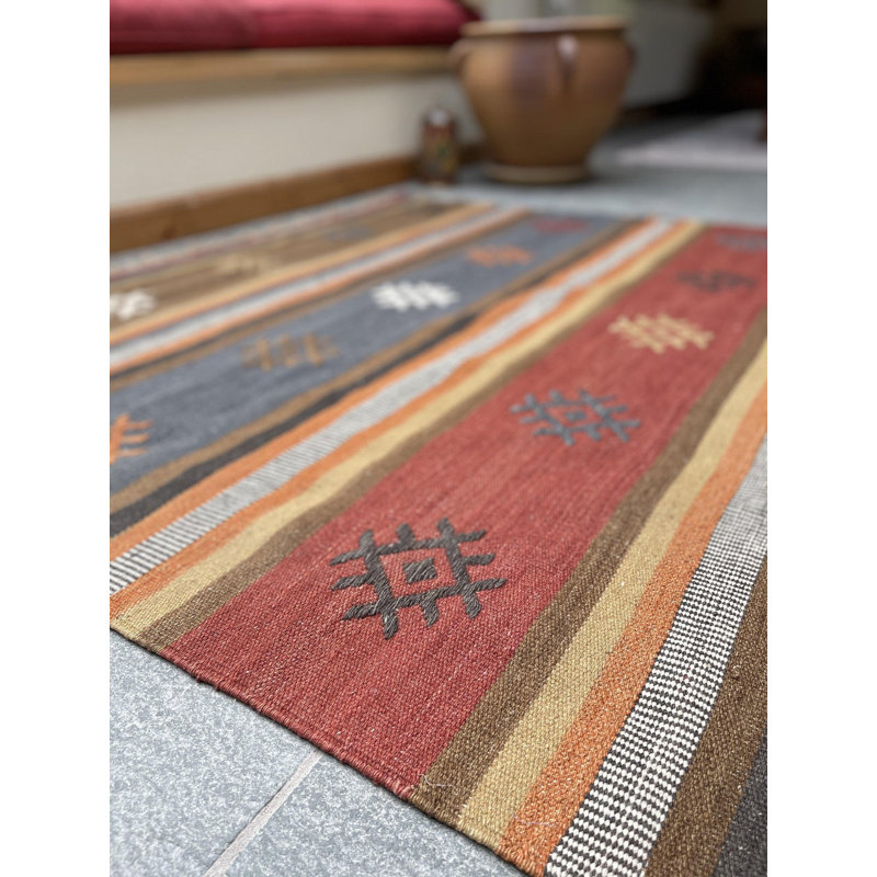 Strozier Striped Hand Woven Area Rug, Rectangle 150 x 240cm