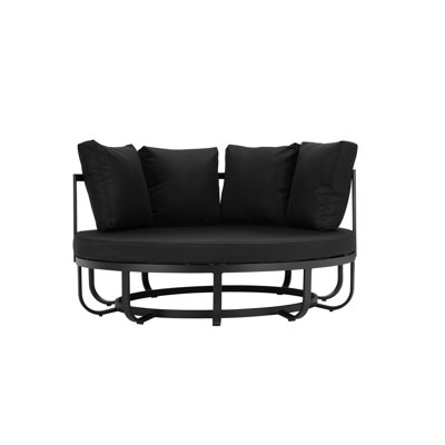 Pangea Home Aella Aluminum Outdoor Patio Daybed with Cushions – Modern All-Weather Lounge Bed with Rust-Free Frame & Contemporary Design
