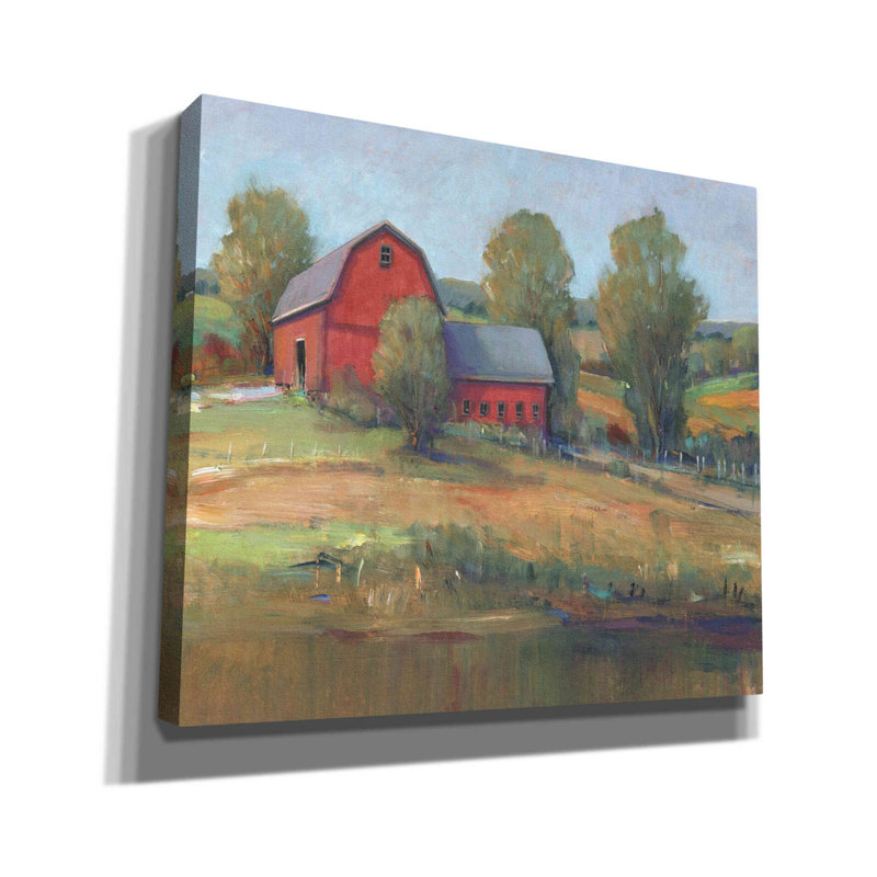 «Country Barn I» par Tim O'toole, art mural sur toile, H 26 po x l 30 po x P 1,5 po