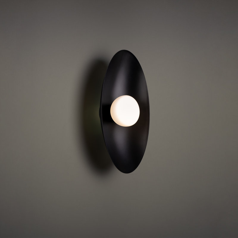 Glamour LED Flush Mounted Sconce, 2700K, Black