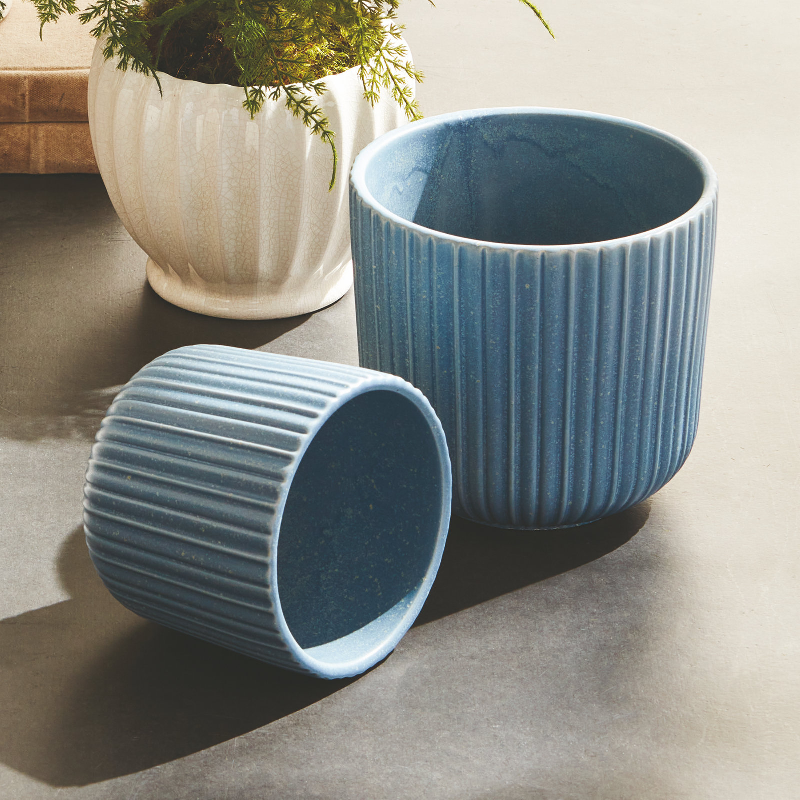 Treynor 7" Pot Planter, Blue