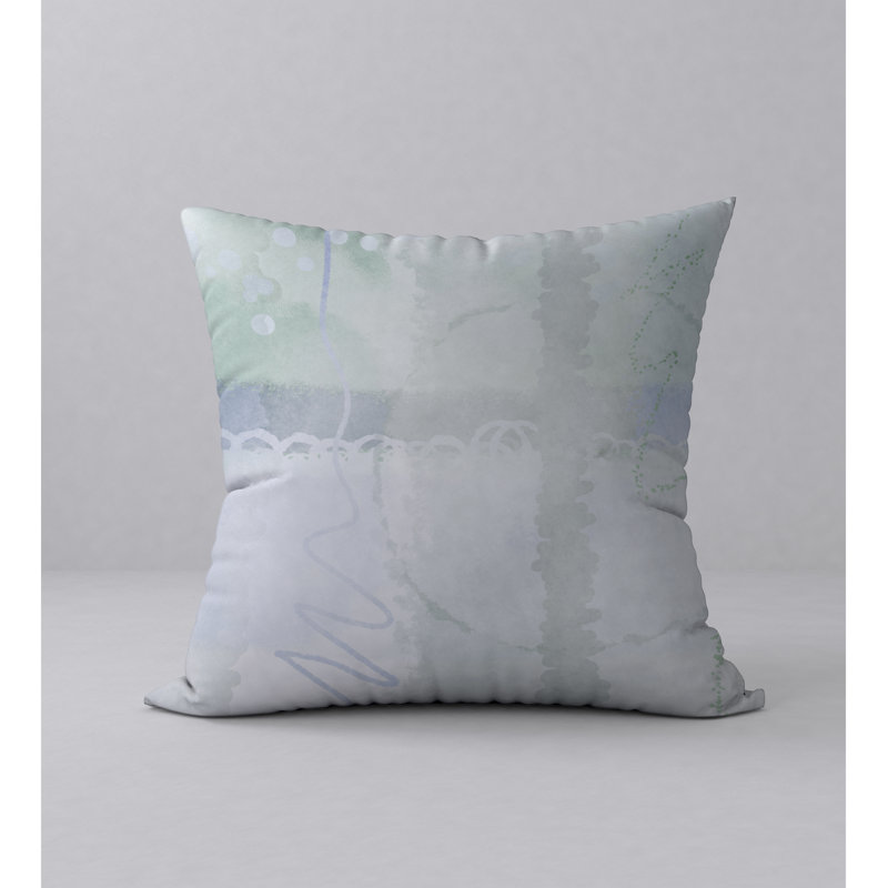 Abstract Throw Pillow, 18" H x 18" W