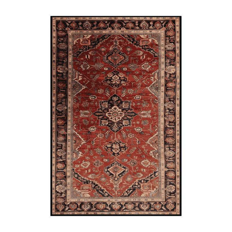 Tapis brun lavable à la machine, Rectangulaire 2 pi x 3 pi