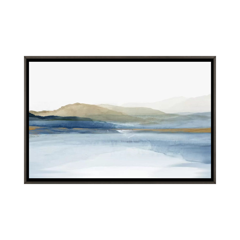 " Luminosity " by Allison Pearce, Picture Framed Canvas, 18" H x 26" W, Dark Rustic Wood