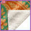 Couvertures florales orange à motif cachemire-130504574