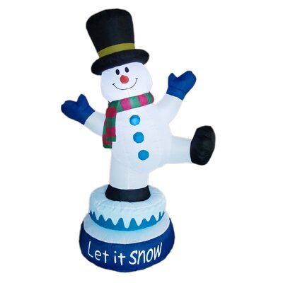 The Holiday Aisle® Christmas Animated Inflatable Snowman & Reviews ...