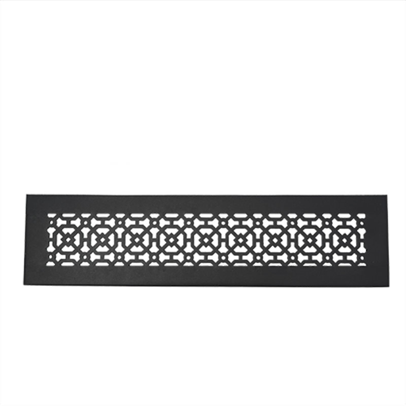 Ouverture de conduit AIR RETOUR 4 po x 20 po | Grille d'air lourde en fonte d'aluminium (6 po x 22 po au total) | Thermolaqué