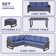 Nazime Wicker 9 - Person Modular Patio Conversation Sets with Cushions