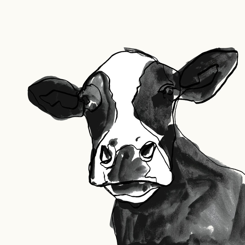 Cow Shape I by Victoria Borges - Wrapped Canvas Painting, 122cm H x 122cm W x 3.8cm D