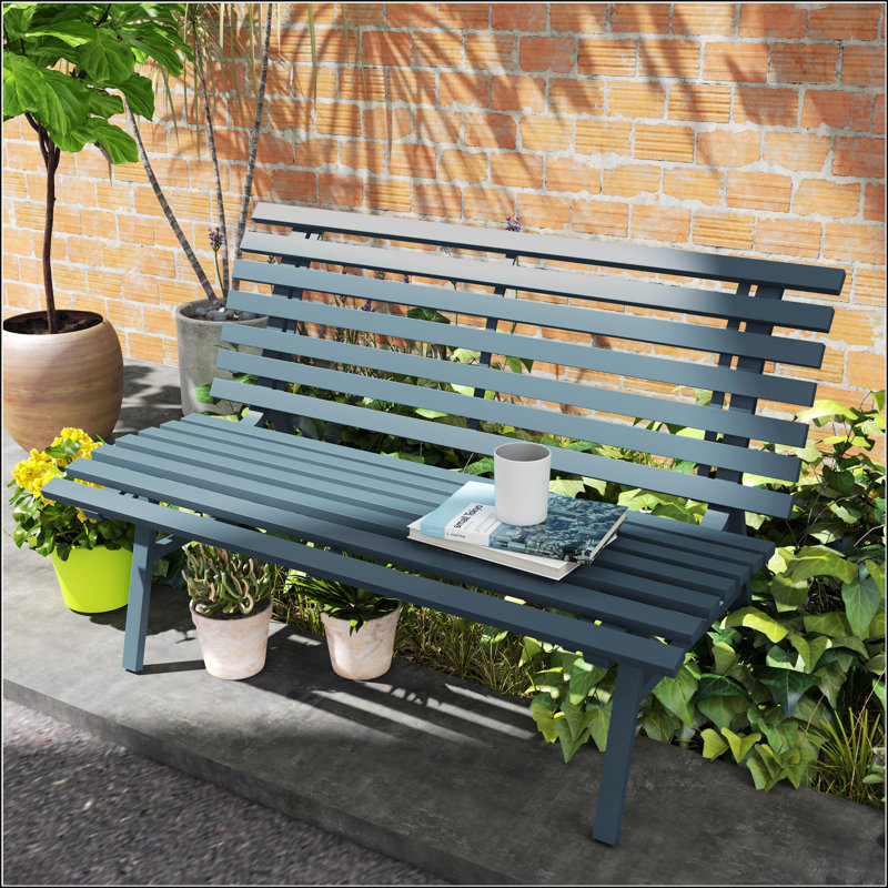 48.5" Garden Bench, Blue