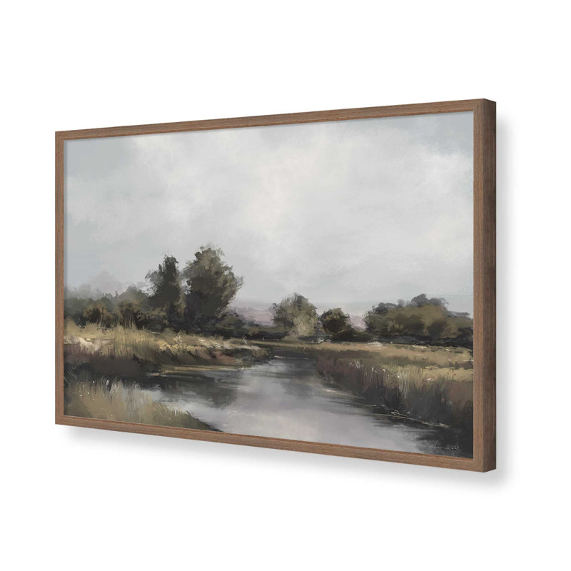 «Spring River» par Garima Dhawan, reproduction d'art, Brun, H 12 po x l 16 po
