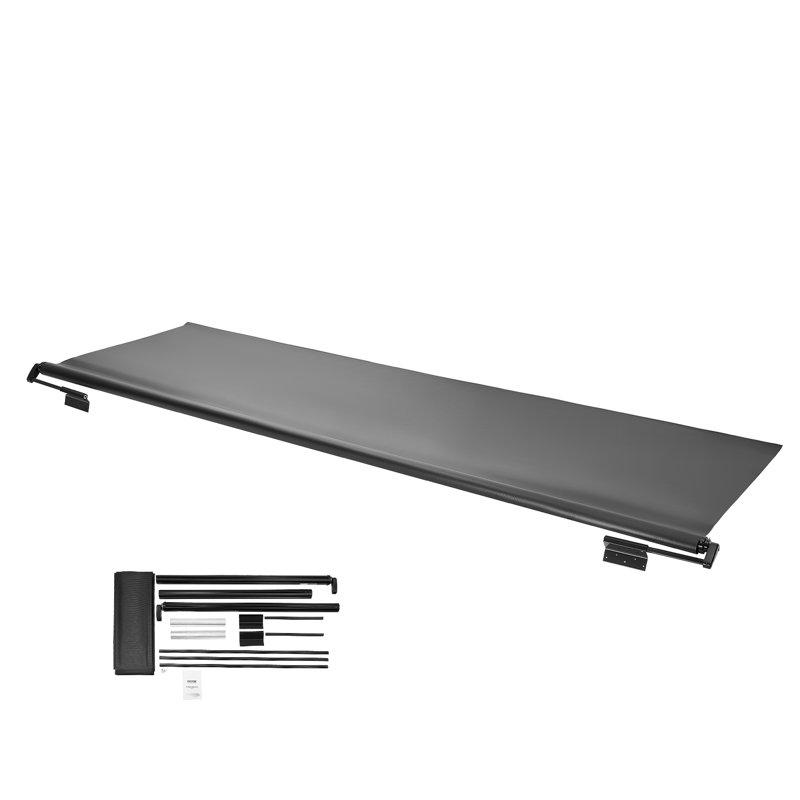 Auvent de remplacement en tissu pour dessus de véhicule récréatif, H 2,76 po x l 151 po x P 51 po, Noir