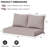 48" X 24" Waterproof Outdoor Loveseat Cushion Set, Patio Furniture Replacement-112071070