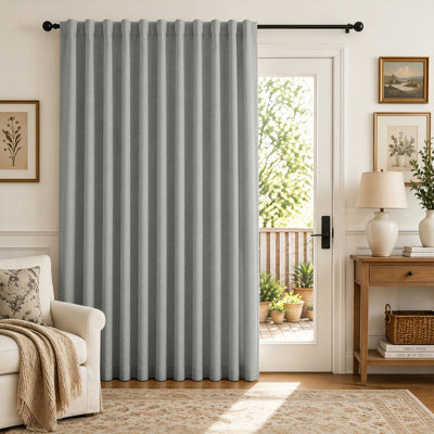 Panneau de rideau occultant en faux lin, rideaux isolants et isolants pour chambre à coucher et salon, vert sauge l 70 po x L 90 po