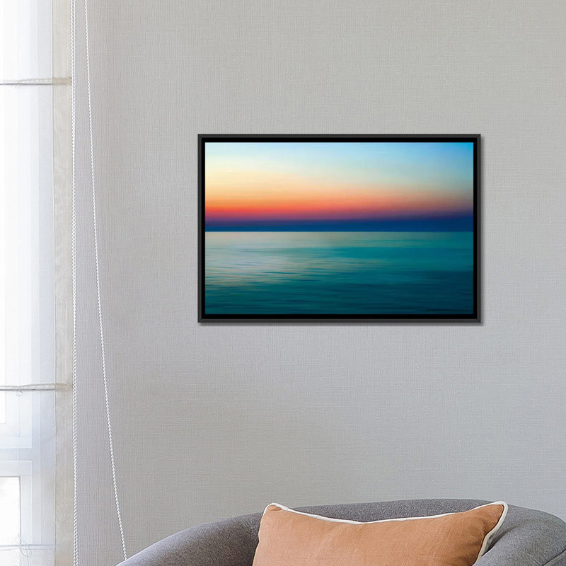 «Quiet Waters I» par John Rehner, impression sur toile tendue, H 18 po x l 26 po x P 1,5 po, Toile avec cadre noir