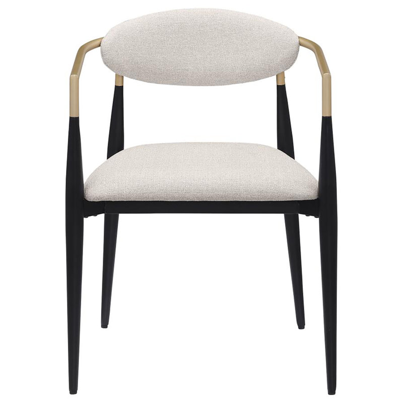 Chaise avec accoudoirs Millen (ensemble de 2), Beige