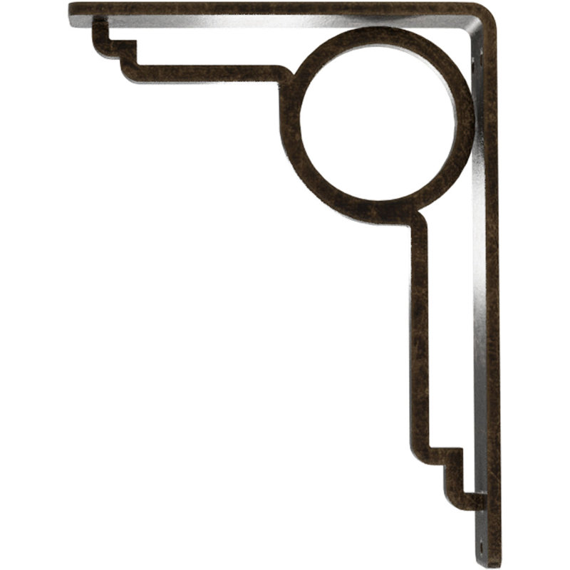 Support en fer forgé Maria, Or pâle antique, H 8 po x l 1,5 po x P 5,5 po