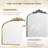Kiany Glass Arched Wall Mirror with Durable Iron Frame-658924789-668868098