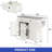  Kitchen Island With Drop Leaf & Wheels, 40.5" Mobile Cart With Storage Drawers & Locking Casters-852122304