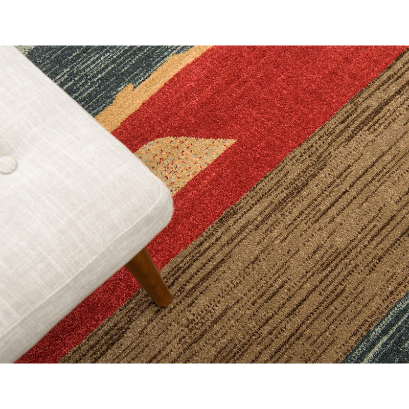 Lela Abstract Indoor Rug, Round 6'