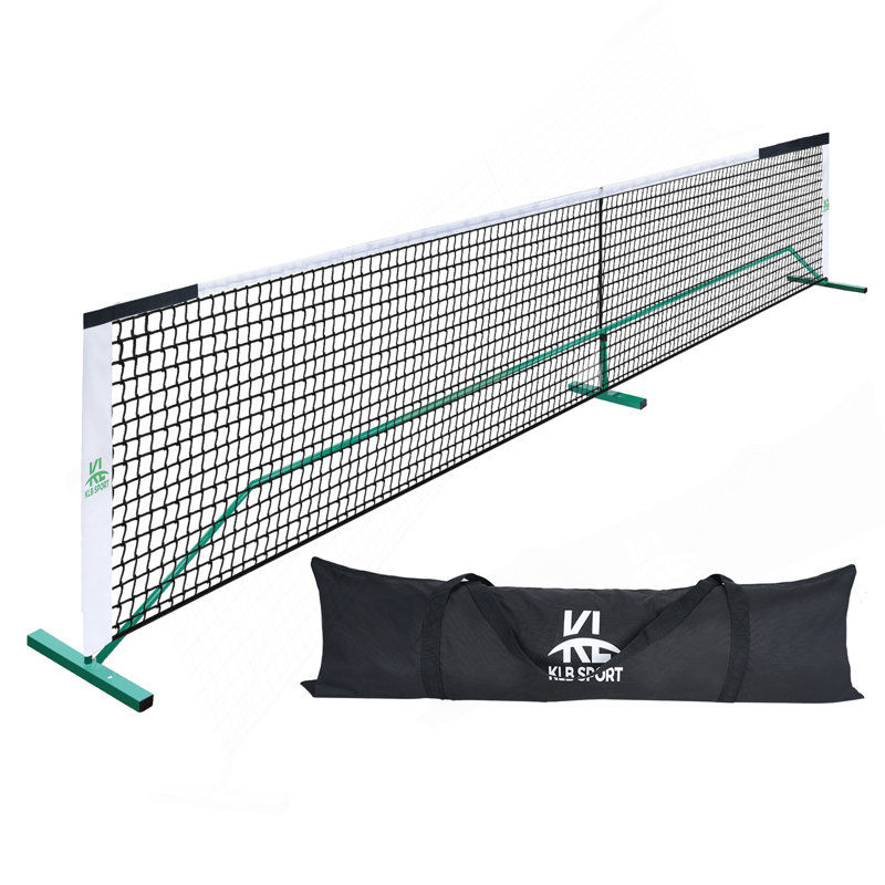 Filet de pickleball de 22 pi, structure en métal stable, installation facile pour les jeux résistants aux intempéries dans les cours, les allées et les garages intérieurs et extérieurs