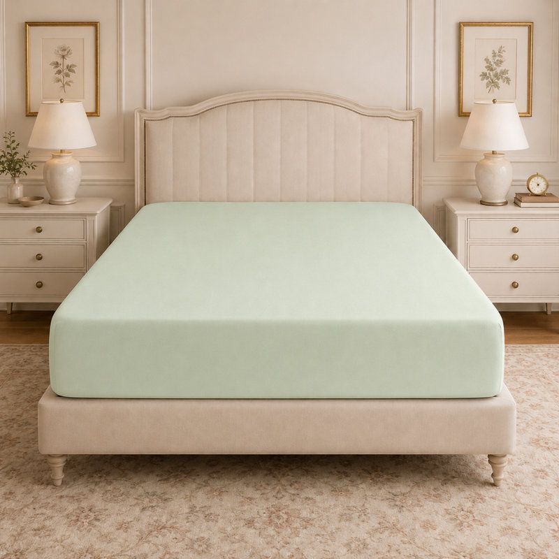 Cotton Blend Fitted Sheet, Double, Apple, 200