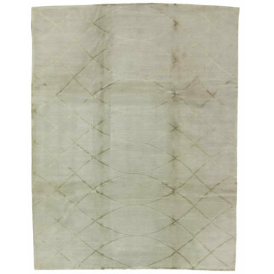 Hand Woven Silk and Wool Area Rug