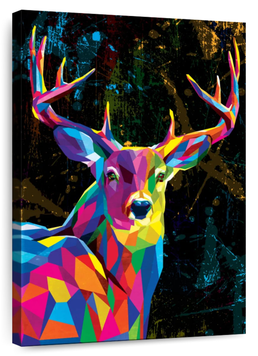 Buck Colored In Ebern Designs Brampt Geometric Colored Buck | Wayfair