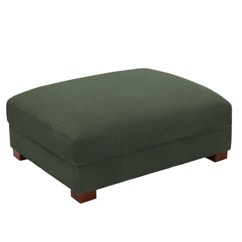 Maelina 110.5Cm Wide Rectangle Standard Ottoman, Green