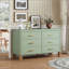 Commode double 6 tiroirs - Mid-Century moderne avec pieds en bois massif-2051212705