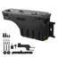 Coffre de rangement verrouillable pour benne de pick-up, 25 litres (6,6 gal), en ABS, avec cadenas à combinaison, étanche, fixation latérale, côté passager, pour Ford F-150 (2015-2021), noir.