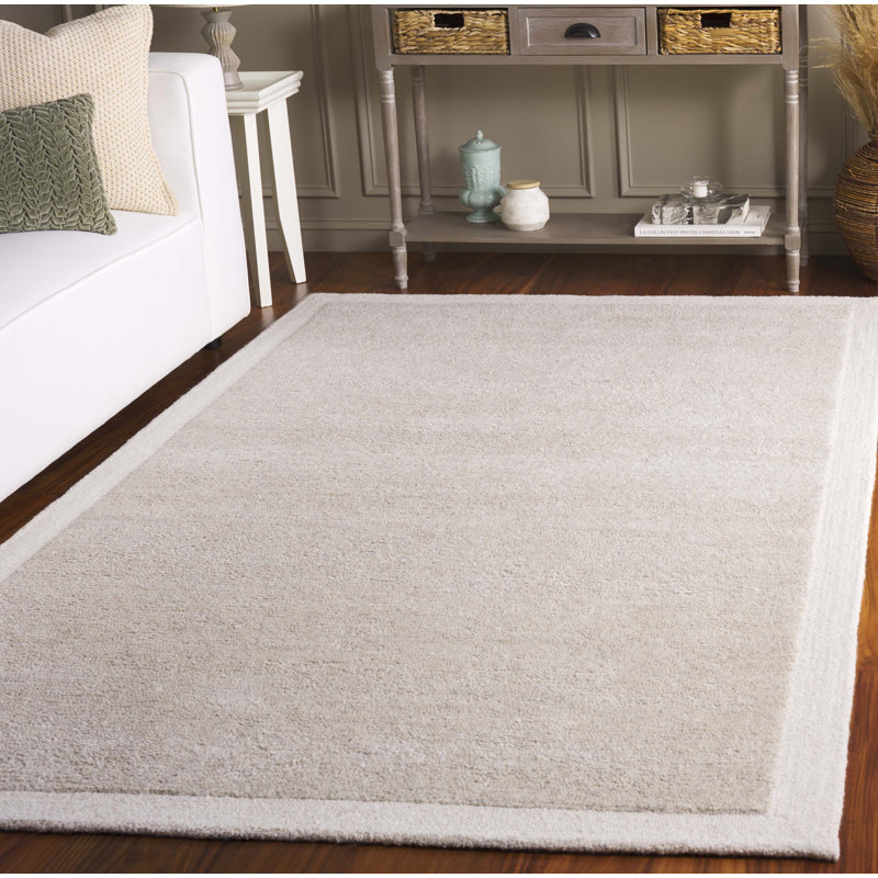 Metro Hand Tufted Wool; Cotton Solid Color Indoor Rug, Rectangle 4' x 6'