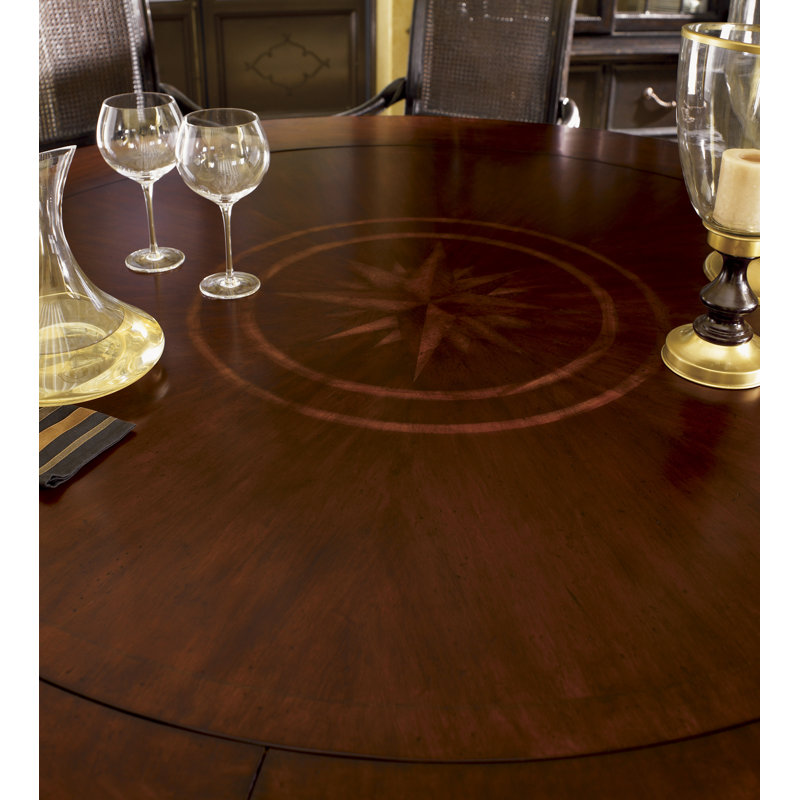 Kingstown Bonaire 80" Round Traditional Brown Wood Dining Table