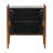 Emberly 2-Door Mindi and Teak Wood Nightstand, Black