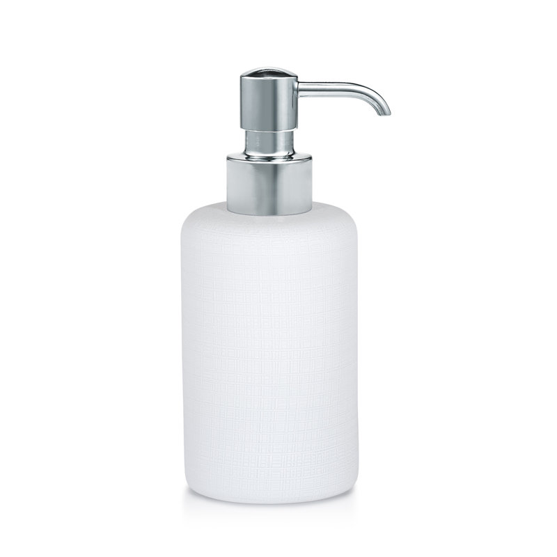 Distributeur de savon, Blanc / chrome poli