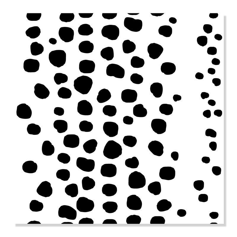 Panneau de papier peint Burnsdale, L 24 po x L 48 po, Noir / blanc