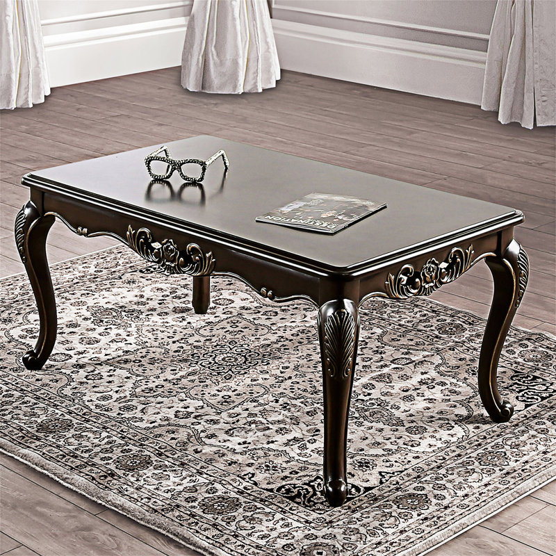 Table basse Traditional, H 19 po x L 48 po x l 28 po, Mélange de bruns