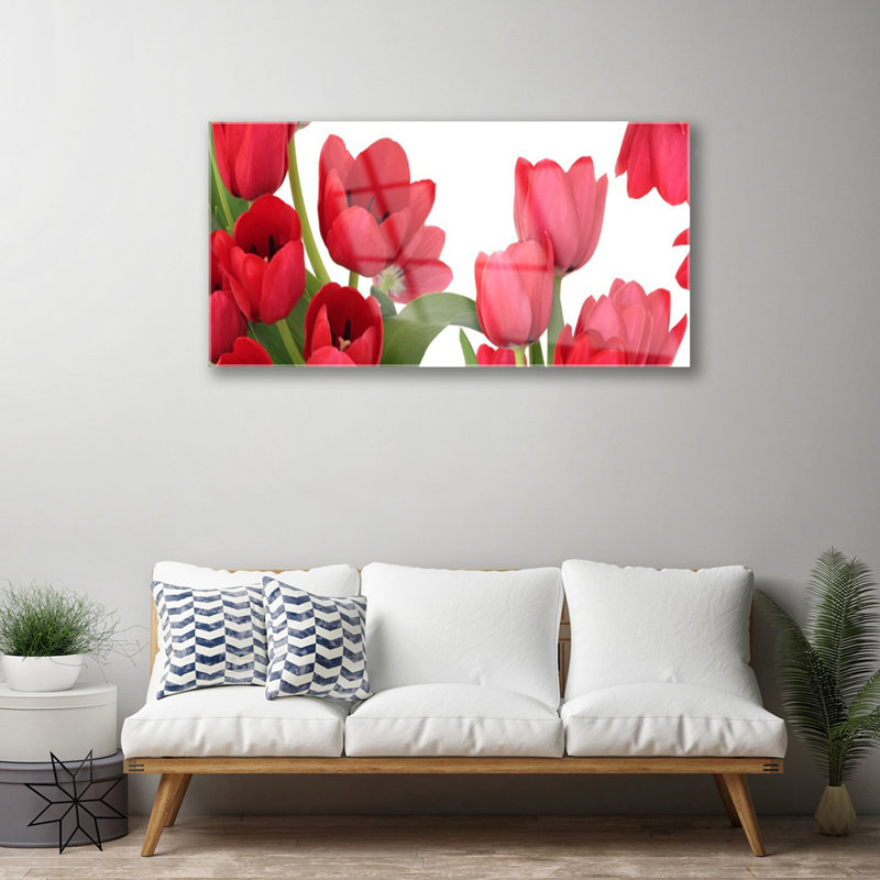 Tulips Floral - Unframed Photograph on Glass