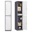 Armoire de rangement de 15 pouces de large avec 2 portes et clés pour les employés, l'école, la salle de sport et le bureau personnel