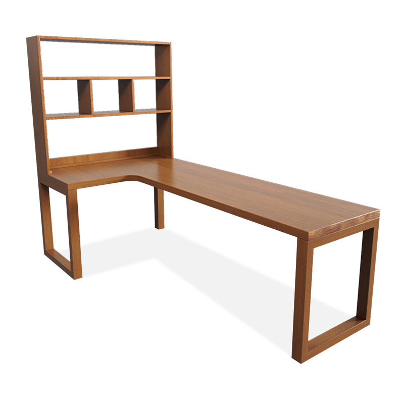 Bureau rectangulaire en bois massif brun noisette, H 29,6 po x l 86,7 po x P 39,4 po, Retour à gauche