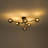 6 - Light Linear Sputnik Glass Semi Flush Mount