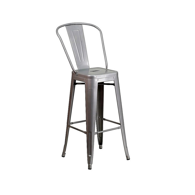 Uvalda Counter Stool with Metal Frame, Counter Stool (26" Seat Height)