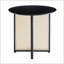Table ronde noire en bois massif