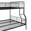Full XL Over Queen Metal Bunk Bed, White-1586615171